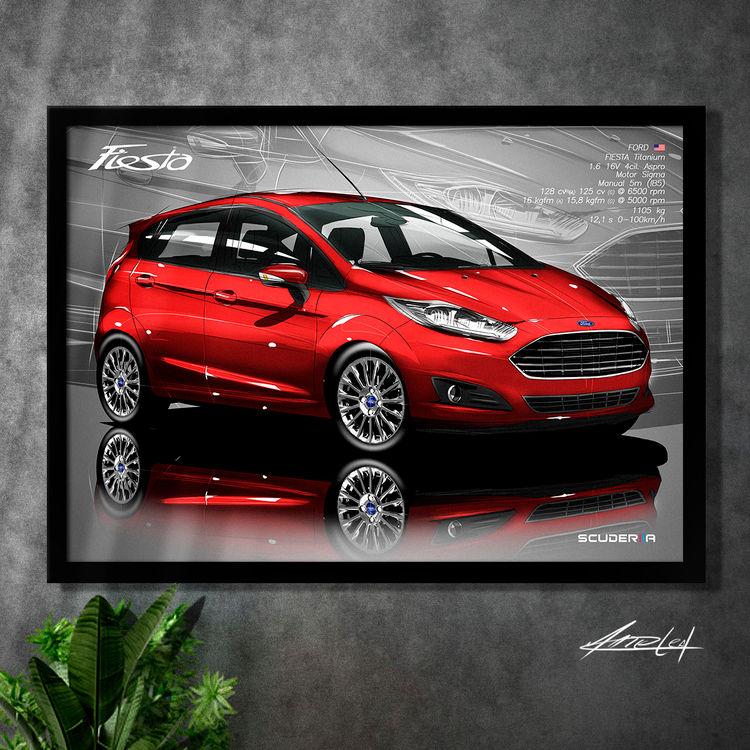 Miniatura: QUADRO DECORATIVO FORD NEW FIESTA TITANIUM 1.6 16V - PERSPECTIVE