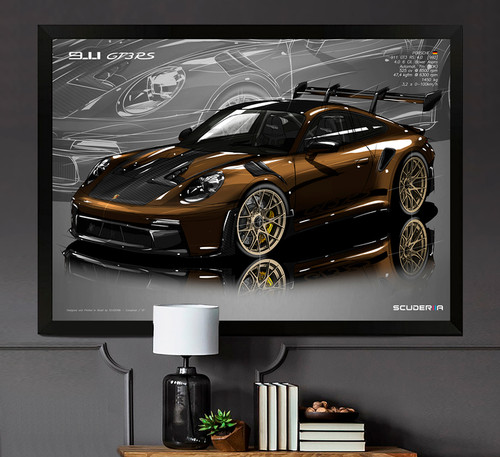 QUADRO DECORATIVO PORSCHE 911 GT3 RS 4.0 525cv (992) - PERSPECTIVE