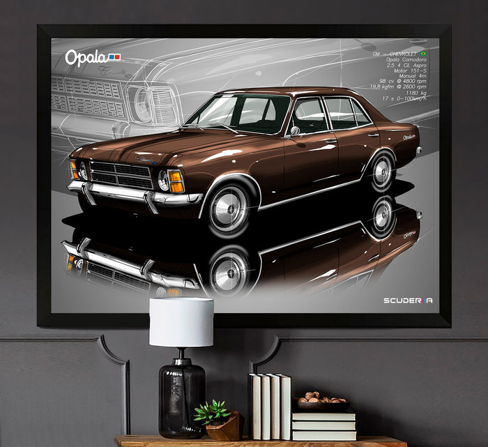 Thumbnail: QUADRO DECORATIVO CHEVROLET OPALA COMODORO 4P 2.5 76/79 -PERSPECTIVE