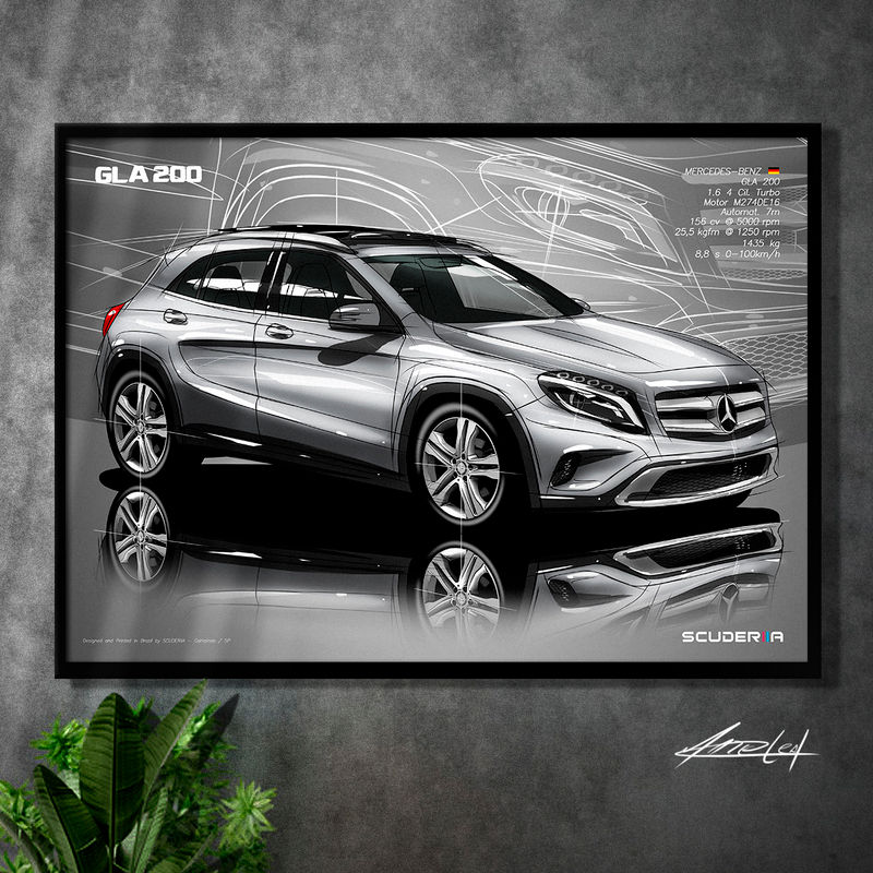 Miniatura: QUADRO DECORATIVO MERCEDES-BENZ GLA 200 1.6 TURBO (X156) - PERSPECTIVE