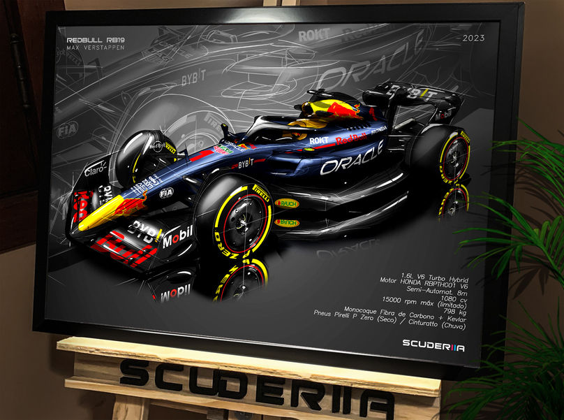 Thumbnail: QUADRO DECORATIVO REDBULL RB19 MAX VERSTAPPEN - FORMULA 1 (2023)