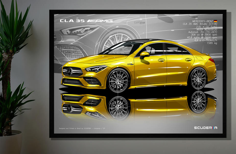 Thumbnail: QUADRO DECORATIVO MERCEDES-BENZ CLA 35 AMG 2.0 TURBO 4MATIC  C118  - PERSPECTIVE