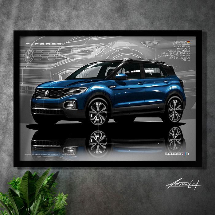 Miniatura: QUADRO DECORATIVO VOLKSWAGEN T-CROSS HIGHLINE - PERSPECTIVE TCROSS T CROSS