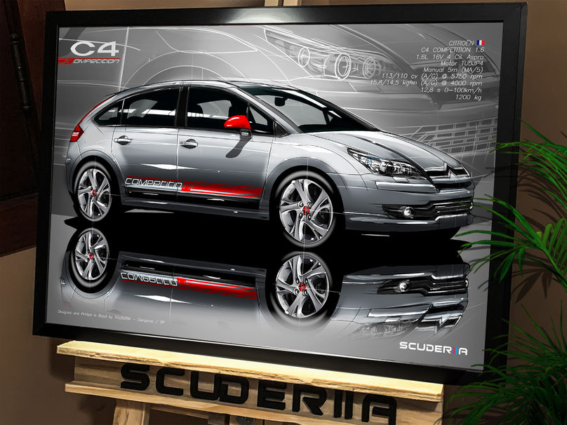 Thumbnail: QUADRO DECORATIVO CITROËN C4 COMPETITON 1.6 16v - PERSPECTIVE