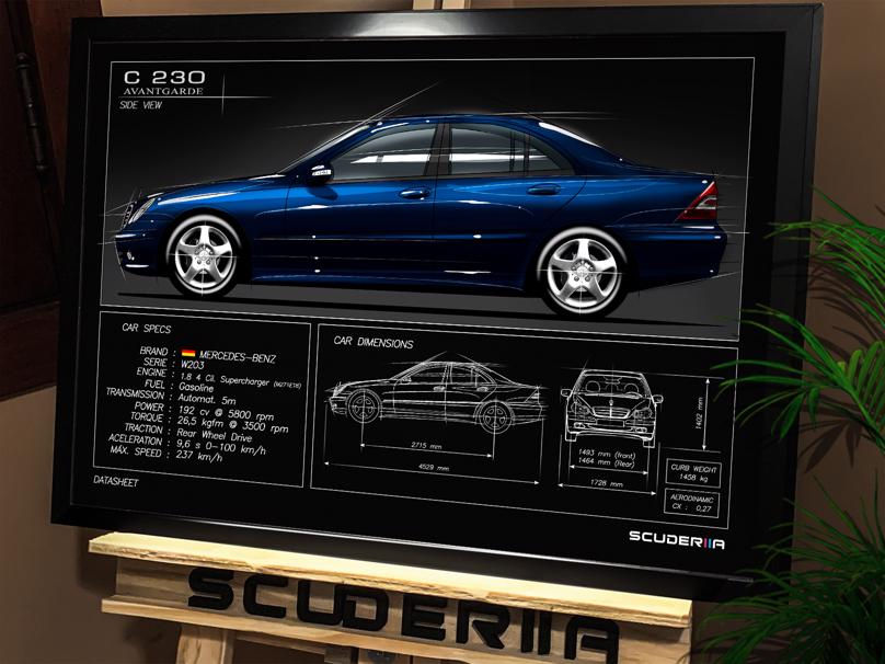 QUADRO DECORATIVO MERCEDES-BENZ C 230 AVANTGARD 1.8 (W203) - DATA SHEET