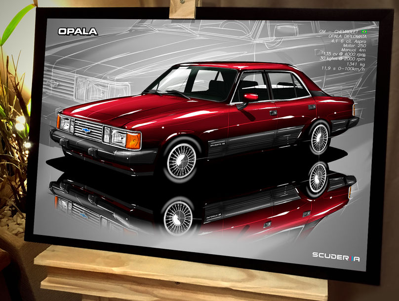 Miniatura: QUADRO DECORATIVO CHEVROLET OPALA COMODORO 4P 4.1 85/87 - PERSPECTIVE