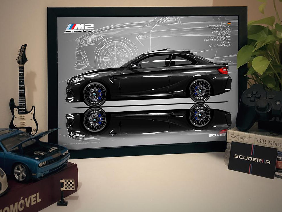 Thumbnail: QUADRO DECORATIVO BMW M2 COMPETITION 3.0 410 cv MT (F87) - SIDE STREET