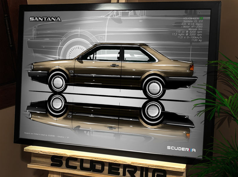 Thumbnail: QUADRO DECORATIVO VOLKSWAGEN SANTANA CL 2.0 2P - SIDE STREET