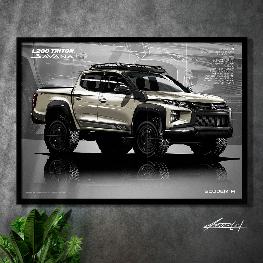 Miniatura: QUADRO DECORATIVO MITSUBISHI L200 TRITON SAVANA 2024-2025 - PERSPECTIVE