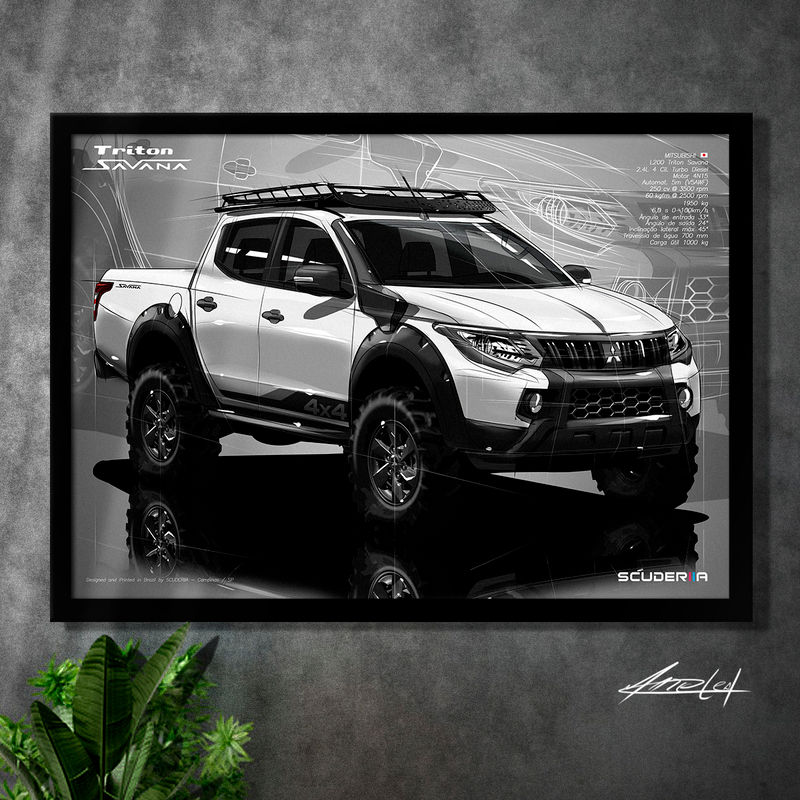 Thumbnail: QUADRO DECORATIVO MITSUBISHI L200 TRITON SAVANA 2020-2023 - PERSPECTIVE