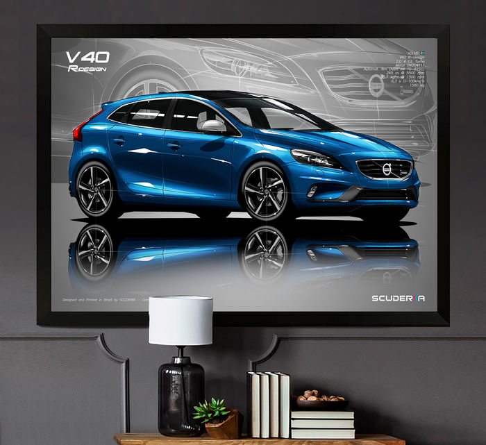 QUADRO DECORATIVO VOLVO V40 R DESIGN 2.0 TURBO 245cv - PERSPECTIVE