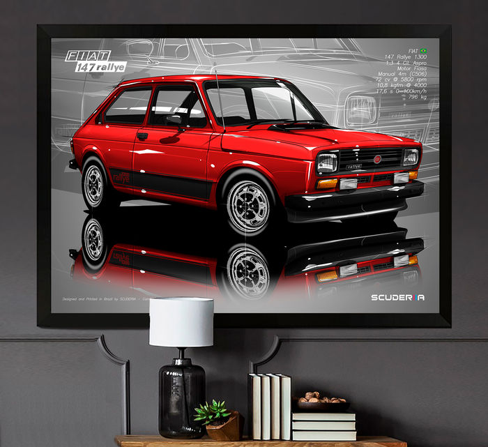 Thumbnail: QUADRO DECORATIVO FIAT 147 RALLYE 1300 - 1978/1980- PERSPECTIVE