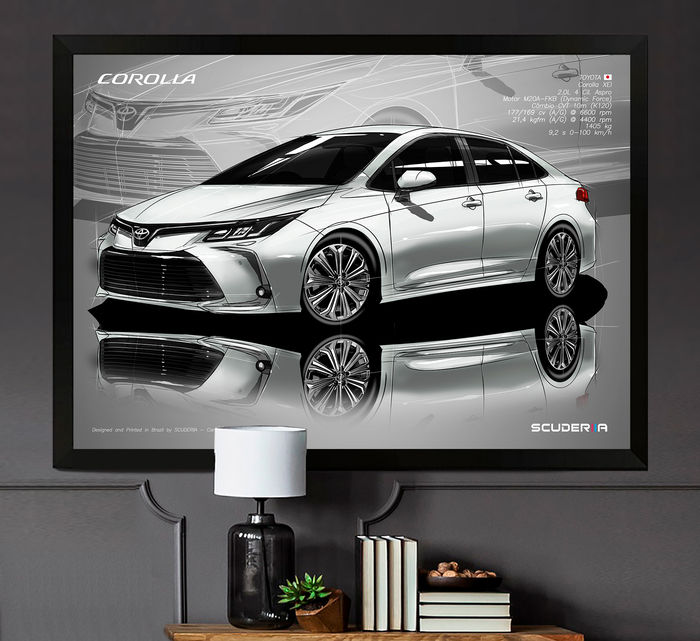 Thumbnail: QUADRO DECORATIVO TOYOTA COROLLA XEI 2020+ - PERSPECTIVE