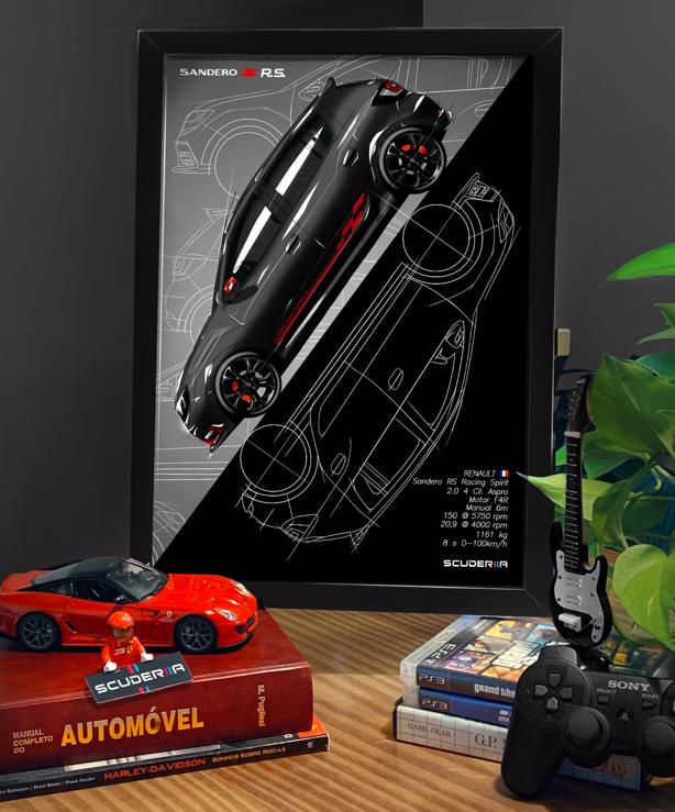 Thumbnail: QUADRO DECORATIVO RENAULT SANDERO RS RACING SPIRIT 2.0 150cv - GRADIENT STREET