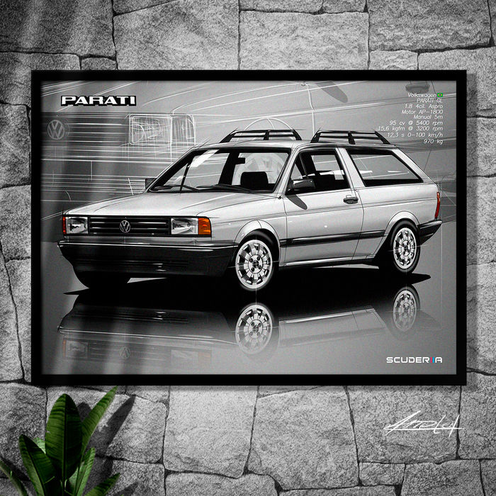 Miniatura: QUADRO DECORATIVO VOLKSWAGEN PARATI GL 1.8 1987-1990 - PERSPECTIVE