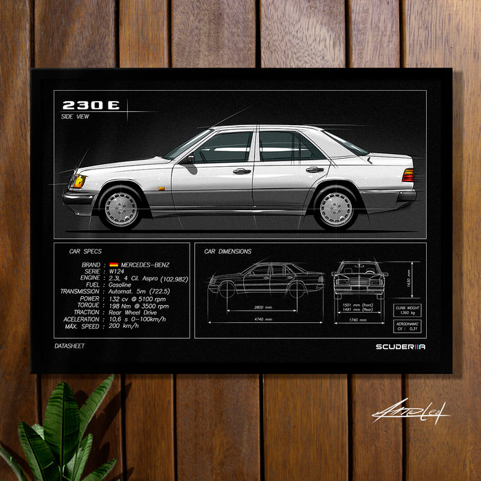 Thumbnail: QUADRO DECORATIVO MERCEDES-BENZ 230E W124 - DATA SHEET