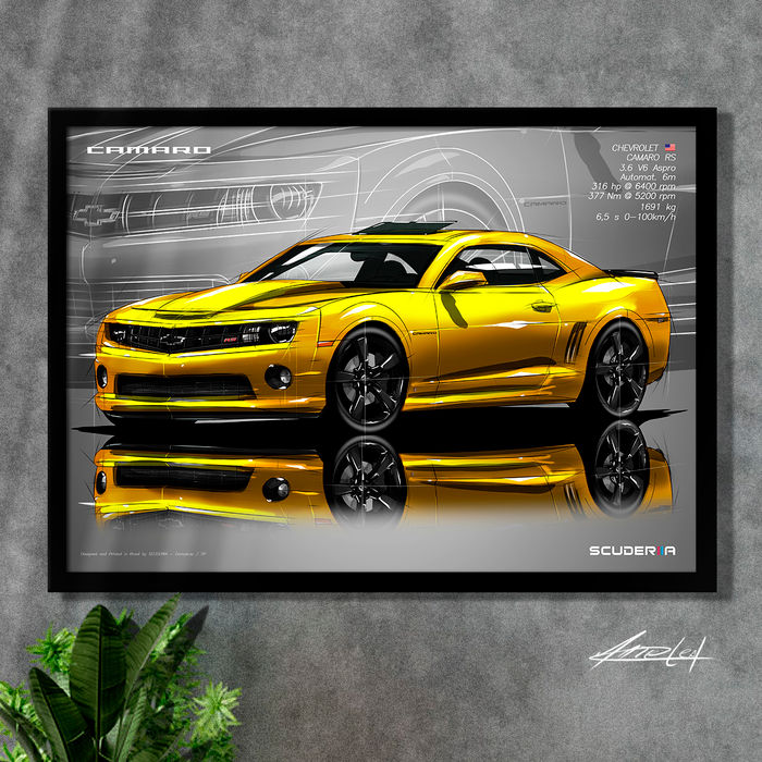Miniatura: QUADRO DECORATIVO CHEVROLET CAMARO RS 3.6 V6 2010-2012 - PERSPECTIVE