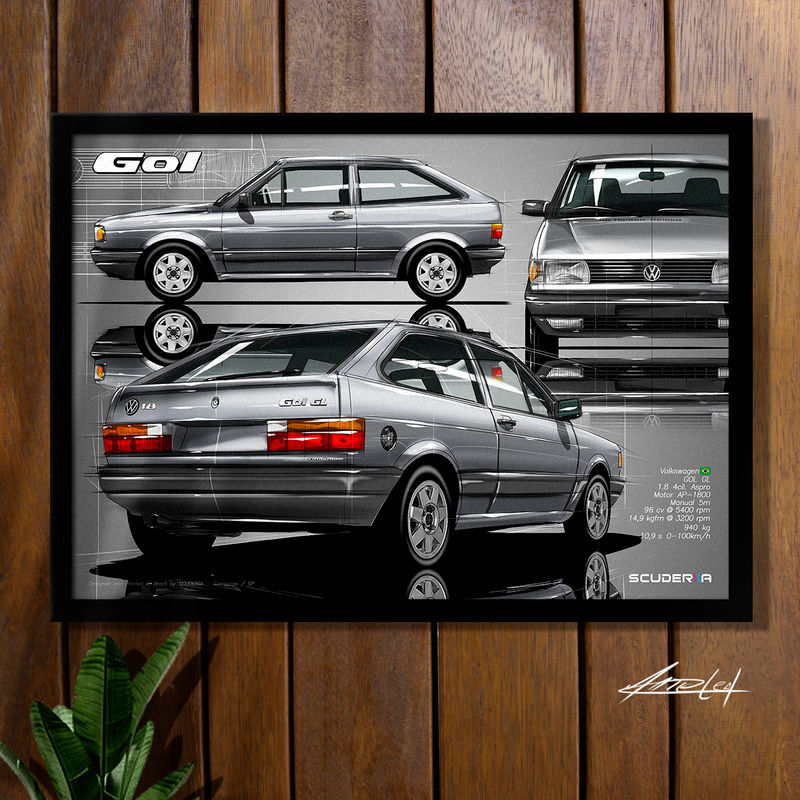 Thumbnail: QUADRO DECORATIVO VOLKSWAGEN GOL GL 1.8 AP 91-95 - COMPOSITION I