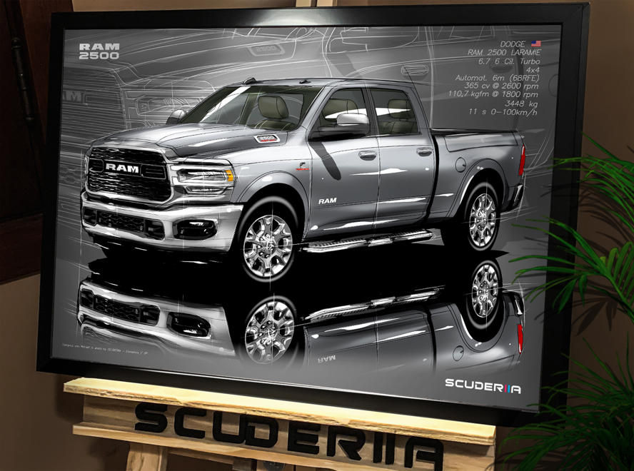 Miniatura: QUADRO DECORATIVO DODGE RAM 2500 LARAMIE 2019+ PERSPECTIVE