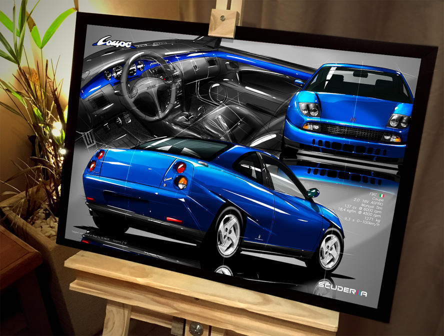 Miniatura: QUADRO DECORATIVO FIAT COUPE 2.0 16V - COMPOSITION II