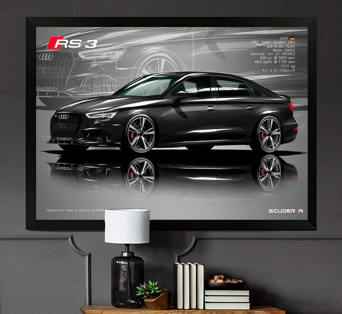 Thumbnail: QUADRO DECORATIVO AUDI RS3 SEDAN 2.5 TURBO 400cv  - PERSPECTIVE