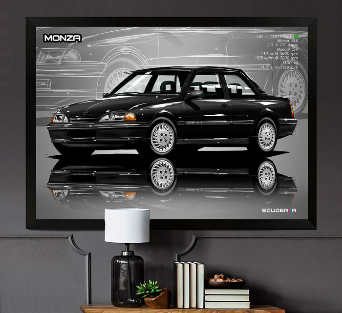 Thumbnail: QUADRO DECORATIVO CHEVROLET MONZA GLS 2.0 EFI G2 2 PORTAS 92-94- PERSPECTIVE