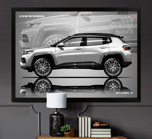 QUADRO DECORATIVO JEEP COMPASS LIMITED 1.3 TURBO T270 - SIDE