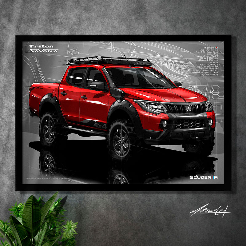 Miniatura: QUADRO DECORATIVO MITSUBISHI L200 TRITON SAVANA 2020-2023 - PERSPECTIVE