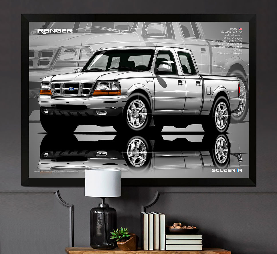 Miniatura: QUADRO DECORATIVO FORD RANGER XLT CD 4.0 1998/2004 - PERSPECTIVE