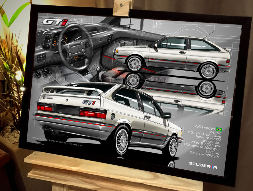 Thumbnail: QUADRO DECORATIVO VOLKSWAGEN GOL GTI 2.0 8V - COMPOSITION II B