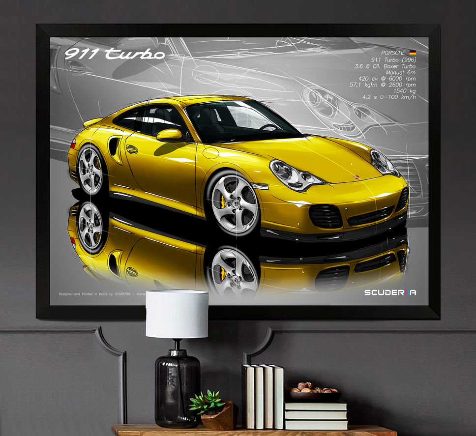 QUADRO DECORATIVO PORSCHE 911 TURBO 3.6 420cv (996) - PERSPECTIVE