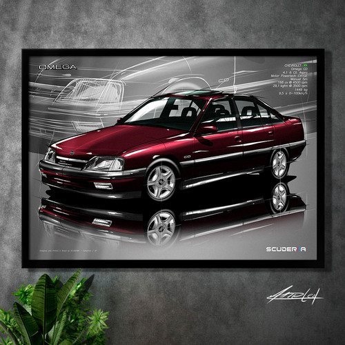 QUADRO DECORATIVO CHEVROLET OMEGA CD 4.1 1998 - PERSPECTIVE