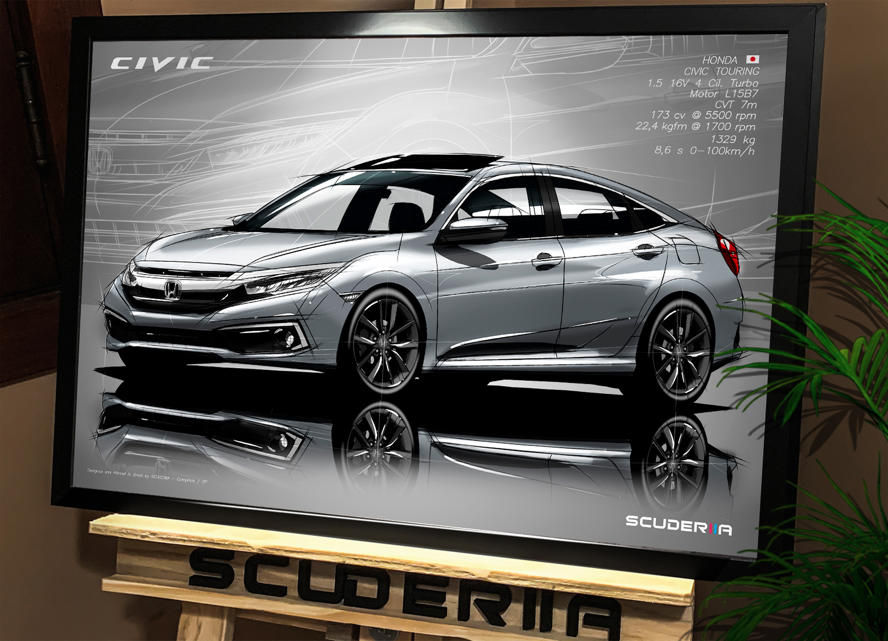 Thumbnail: QUADRO DECORATIVO HONDA CIVIC TOURING (G10) 2020-2022 - PERSPECTIVE