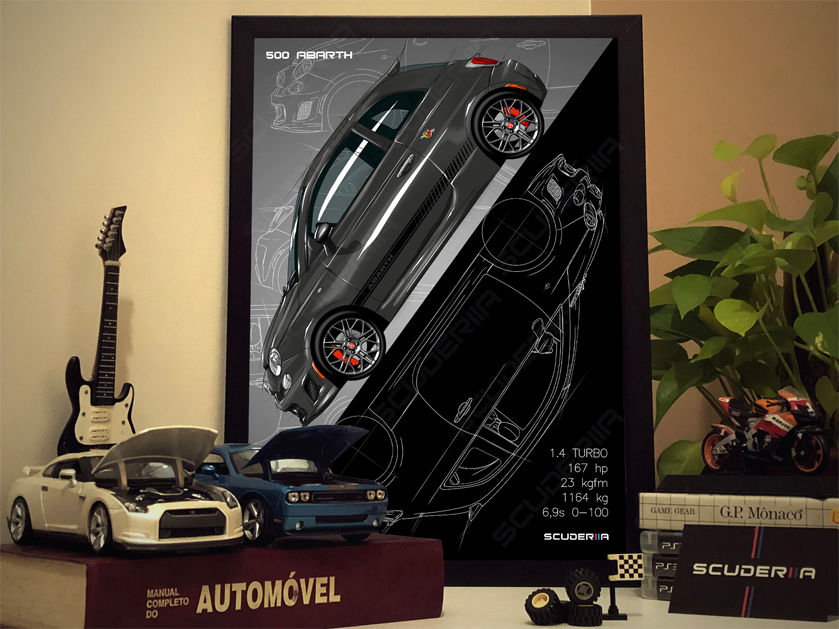 Thumbnail: QUADRO DECORATIVO FIAT 500 ABARTH 1.4 TURBO 167 cv - GRADIENT STREET