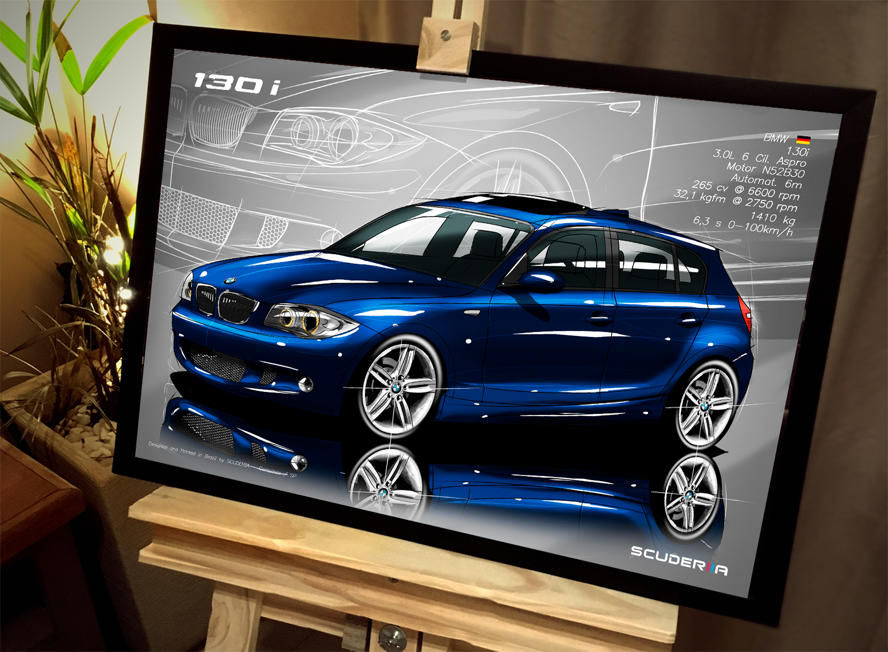 Miniatura: QUADRO DECORATIVO BMW 130i M Sport 3.0 6 Cil. 265 cv (E87) - PERSPECTIVE