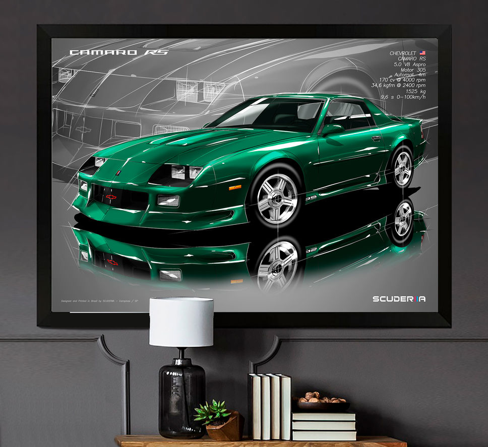 Miniatura: QUADRO DECORATIVO CHEVROLET CAMARO RS 5.0 V8 1985-1992 - PERSPECTIVE