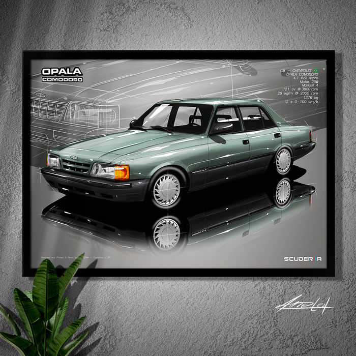 Miniatura: QUADRO DECORATIVO CHEVROLET OPALA COMODORO 4P 4.1 6CC 91-92 - PERSPECTIVE