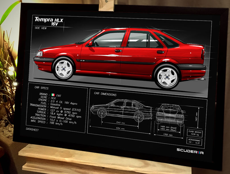 Miniatura: QUADRO DECORATIVO FIAT TEMPRA HLX 2.0 16V 1996-1998 4P -DATA SHEET