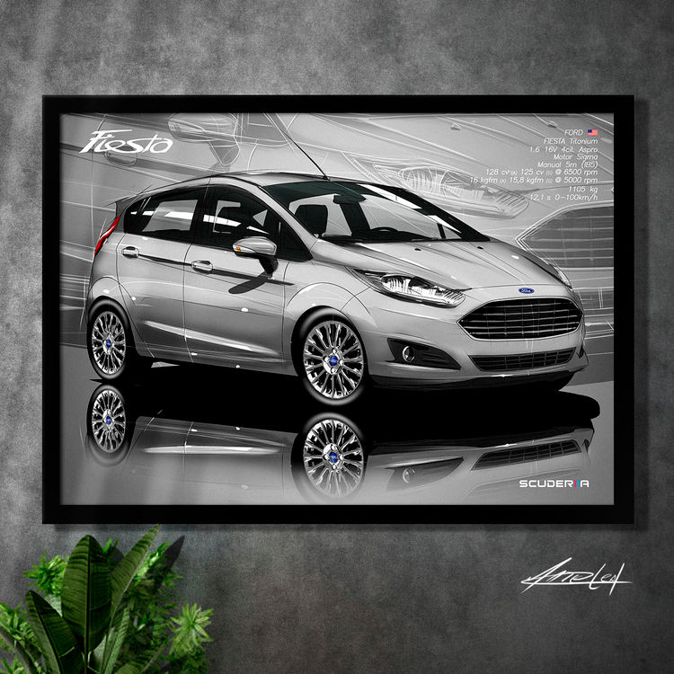 Thumbnail: QUADRO DECORATIVO FORD NEW FIESTA TITANIUM 1.6 16V - PERSPECTIVE