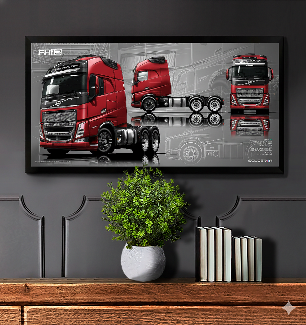 QUADRO DECORATIVO VOLVO FH13 GLOBETROTTER - COMPOSITION I