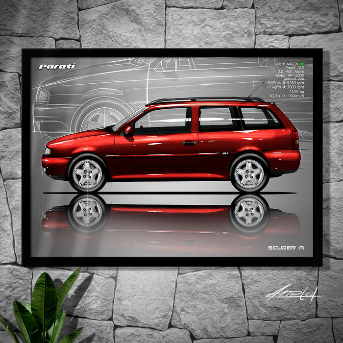 Thumbnail: QUADRO DECORATIVO VOLKSWAGEN PARATI GLS 2QUADRO DECORATIVO VOLKSWAGEN PARATI GLS 2.0 8v AP (G2) - .0 8v AP (G2) - SIDE STREET