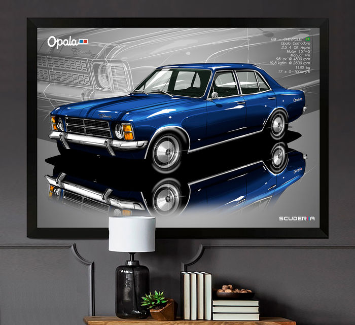 Miniatura: QUADRO DECORATIVO CHEVROLET OPALA COMODORO 4P 2.5 76/79 -PERSPECTIVE