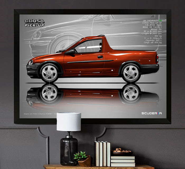 Miniatura: QUADRO DECORATIVO CHEVROLET CORSA PICK-UP ST 1.6 MPFI - SIDE STREET
