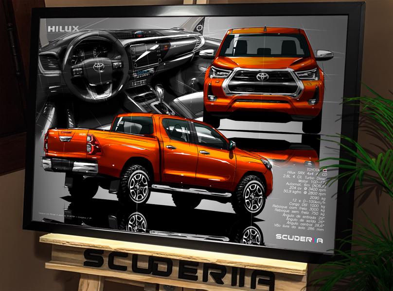 QUADRO DECORATIVO TOYOTA HILUX SRX 4X4 CD - COMPOSITION II