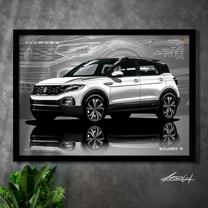 Miniatura: QUADRO DECORATIVO VOLKSWAGEN T-CROSS HIGHLINE - PERSPECTIVE TCROSS T CROSS