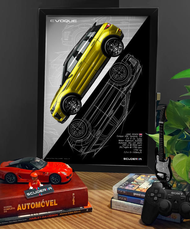 Thumbnail: QUADRO DECORATIVO LAND ROVER RANGE ROVER EVOQUE HSE 14-18 - GRADIENT STREET