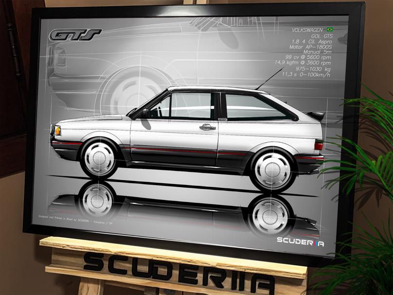 Thumbnail: QUADRO DECORATIVO VOLKSWAGEN GOL GTS 1.8S 1991-1994 - SIDE STREET SCUDERIIA ORBITAL AP1800S