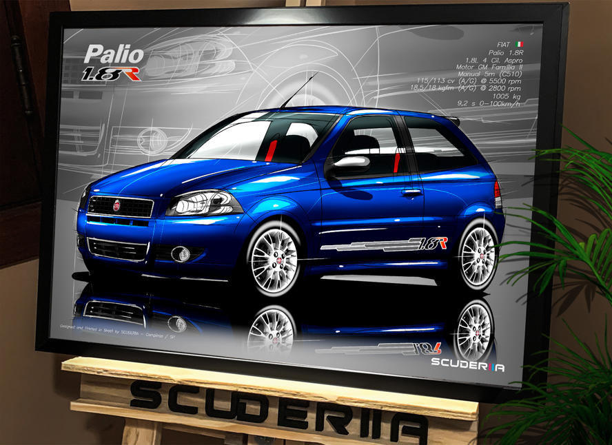 Miniatura: QUADRO POSTER FIAT PALIO 1.8R 2P - 08/09 - PERSPECTIVE