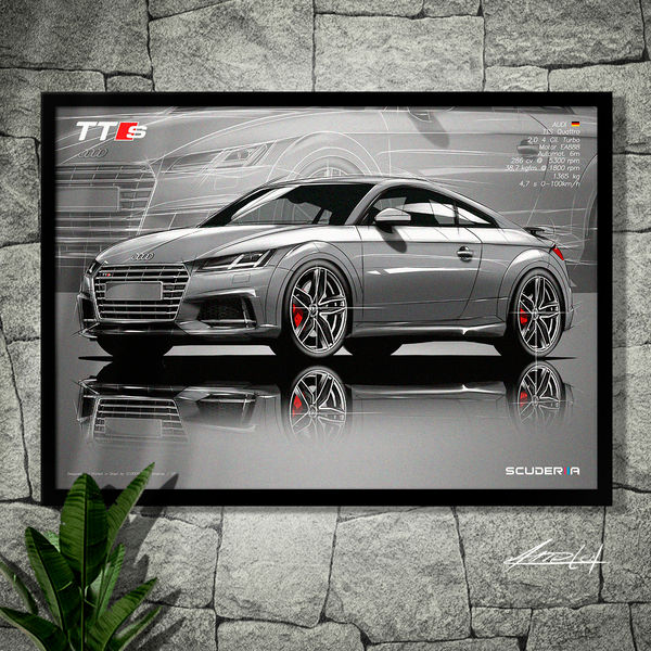 Miniatura: QUADRO DECORATIVO AUDI TTS 2.0 TFSi QUATTRO MKIII - PERSPECTIVE