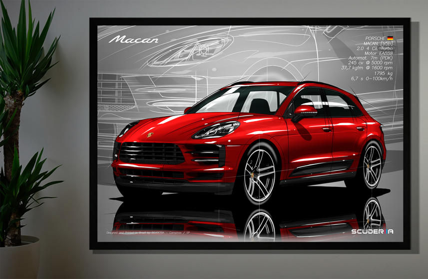 Miniatura: QUADRO DECORATIVO PORSCHE MACAN 2.0 TURBO (95B) 2019-2021 - PERSPECTIVE